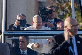 Pope Francis At The Place Miot - Ajaccio