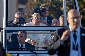 Pope Francis At The Place Miot - Ajaccio