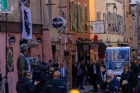 Pope Francis arrives at the Santa Maria Assunta Cathedral - Ajaccio