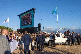 Pope Francis At The Place Miot - Ajaccio