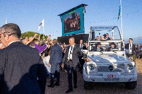 Pope Francis At The Place Miot - Ajaccio