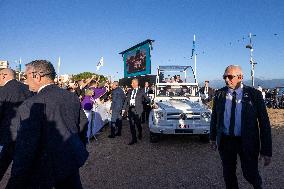 Pope Francis At The Place Miot - Ajaccio