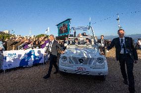 Pope Francis At The Place Miot - Ajaccio