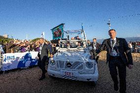 Pope Francis At The Place Miot - Ajaccio