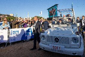 Pope Francis At The Place Miot - Ajaccio