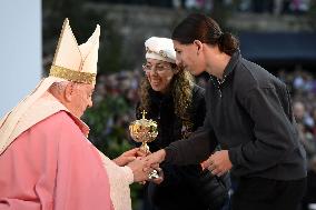 Pope Francis Leads Mass In Ajaccio - France