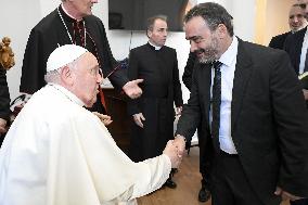 Pope Francis Meets Mayor Stephane Sbraggia - Ajaccio