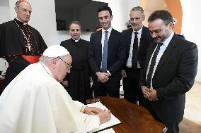 Pope Francis Meets Mayor Stephane Sbraggia - Ajaccio