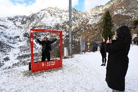 Swiss Alps Bernina Express Scenic Train Route