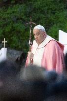 Pope Francis Celebrates Holy Mass At Casone - Ajaccio