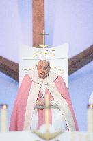 Pope Francis Celebrates Holy Mass At Casone - Ajaccio