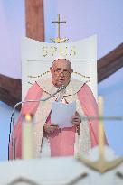 Pope Francis Celebrates Holy Mass At Casone - Ajaccio