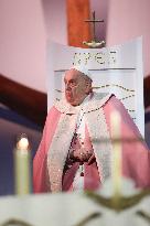 Pope Francis Celebrates Holy Mass At Casone - Ajaccio