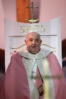 Pope Francis Celebrates Holy Mass At Casone - Ajaccio