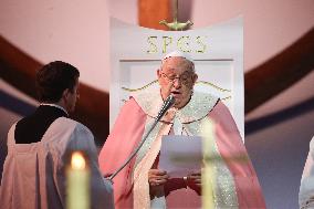 Pope Francis Celebrates Holy Mass At Casone - Ajaccio