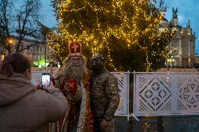 The Main Christmas Tree In Lviv, Ukraine