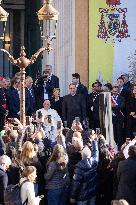 Pope Francis Leaves Santa Maria Assunta Cathedral - Ajaccio