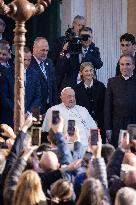 Pope Francis Leaves Santa Maria Assunta Cathedral - Ajaccio