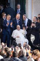 Pope Francis Leaves Santa Maria Assunta Cathedral - Ajaccio