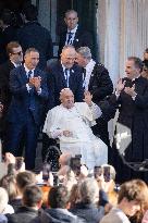 Pope Francis Leaves Santa Maria Assunta Cathedral - Ajaccio