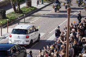 Pope Francis Leaves Santa Maria Assunta Cathedral - Ajaccio