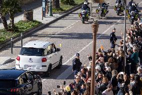 Pope Francis Leaves Santa Maria Assunta Cathedral - Ajaccio