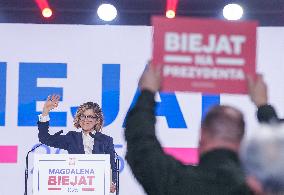 Magdalena Biejat Announced As The Left's Candidate In Poland's Presidential Election