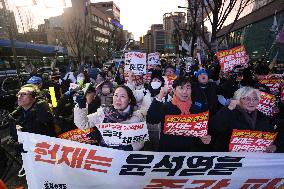 Seoul after passage of impeachment motion against Yoon