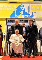 Pope Francis And Macron Meet - Ajaccio