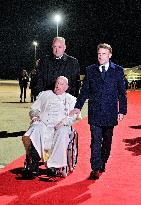 Pope Francis And Macron Meet - Ajaccio