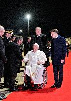 Pope Francis And Macron Meet - Ajaccio