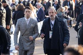 Model Baptiste Giabiconi Attends The Mass - Ajaccio