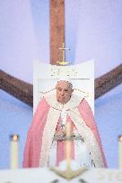 Pope Francis Leads The Mass At Casone - Ajaccio