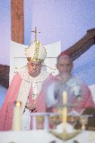 Pope Francis Leads The Mass At Casone - Ajaccio