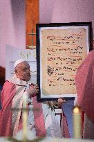 Pope Francis Leads The Mass At Casone - Ajaccio