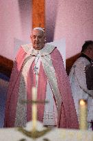 Pope Francis Leads The Mass At Casone - Ajaccio