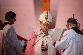 Pope Francis Leads The Mass At Casone - Ajaccio