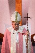 Pope Francis Leads The Mass At Casone - Ajaccio