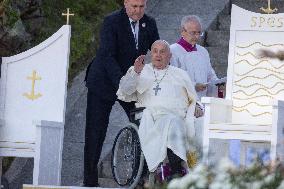 Pope Francis Leads The Mass At Casone - Ajaccio