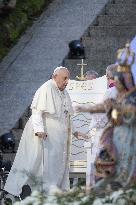 Pope Francis Leads The Mass At Casone - Ajaccio