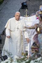 Pope Francis Leads The Mass At Casone - Ajaccio