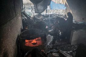 Palestinians Bake Bread - Gaza