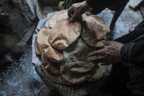 Palestinians Bake Bread - Gaza