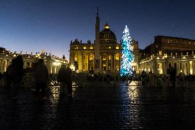 Christmas Tree In St Peter's Square, Vatican City.