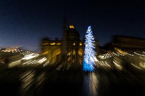 Christmas Tree In St Peter's Square, Vatican City.