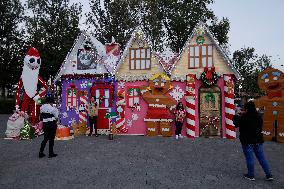 Residents Of Tláhuac, Mexico City, Visit Christmas Village