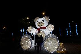 Residents Of Tláhuac, Mexico City, Visit Christmas Village