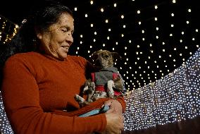 Residents Of Tláhuac, Mexico City, Visit Christmas Village