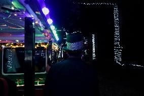 Residents Of Tláhuac, Mexico City, Visit Christmas Village