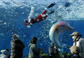 Santa Claus at Yokohama Aquarium